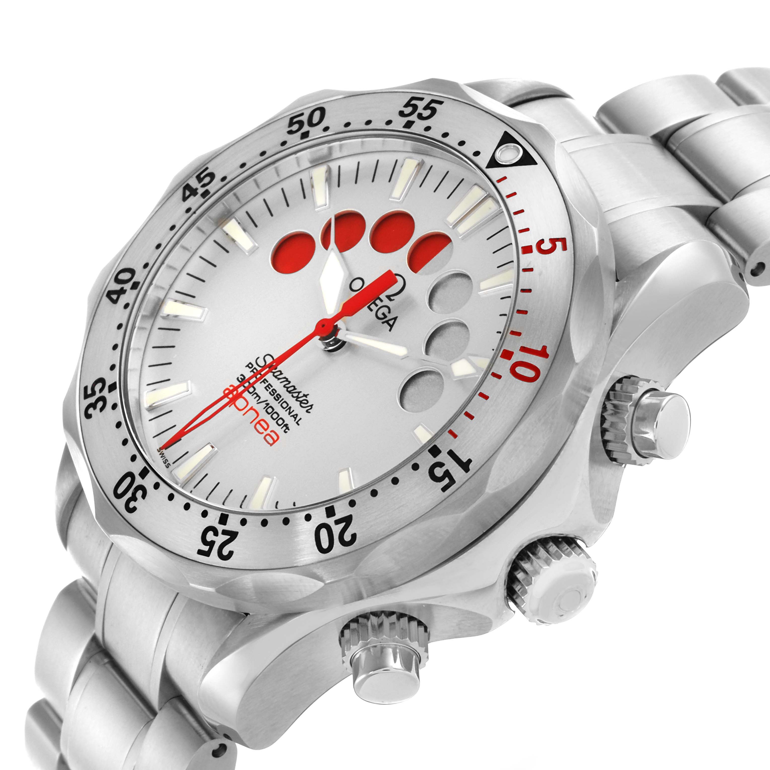 Omega Seamaster Apnea Jacques Mayol Silver Dial Mens Watch 42.0 MM 2595.30.00