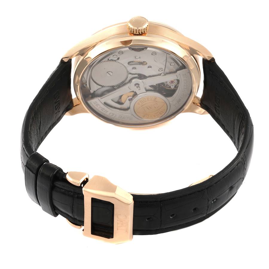 IWC Portugieser Automatic Rose Gold Silver Dial Mens Watch IW500701