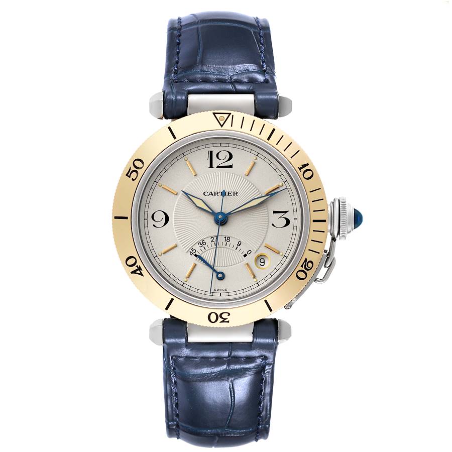 Cartier Pasha Power Reserve Steel Yellow Gold Mens Watch W3101255