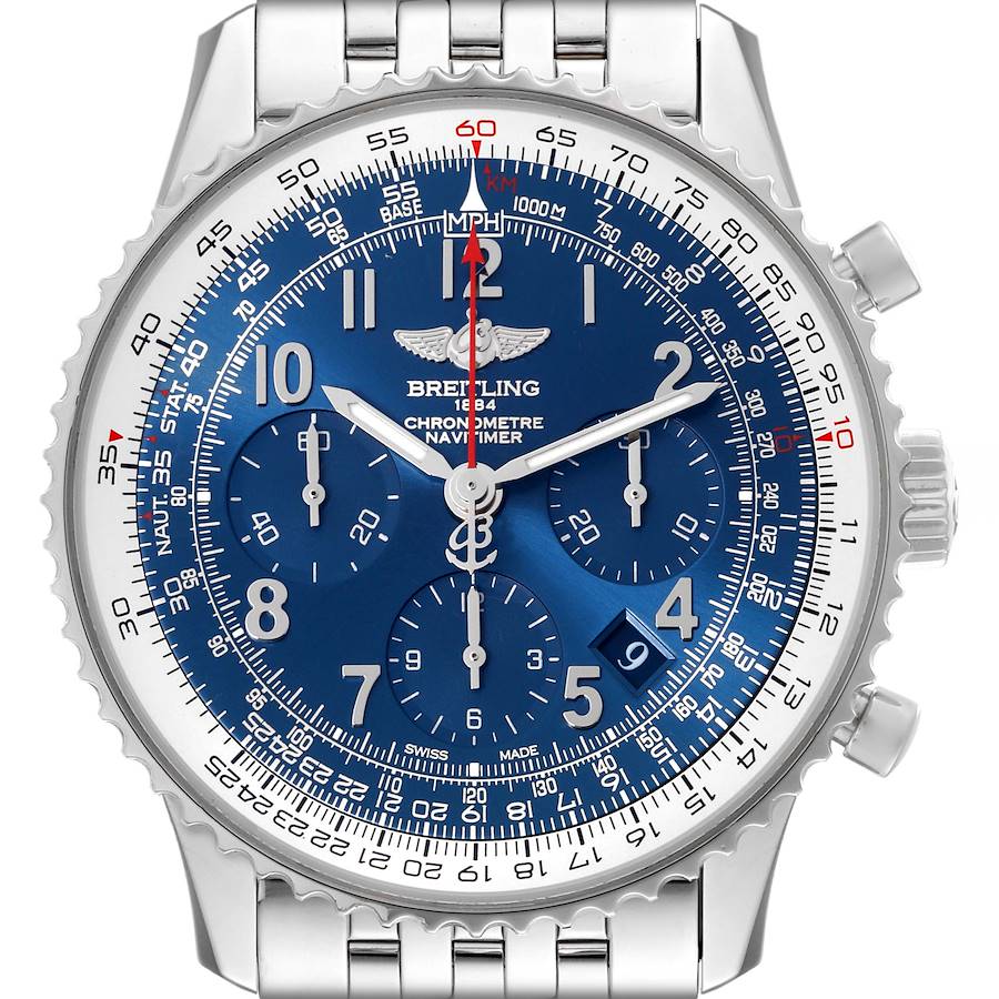 Breitling Navitimer 01 Blue Dial Limited Edition Steel Mens Watch AB0121