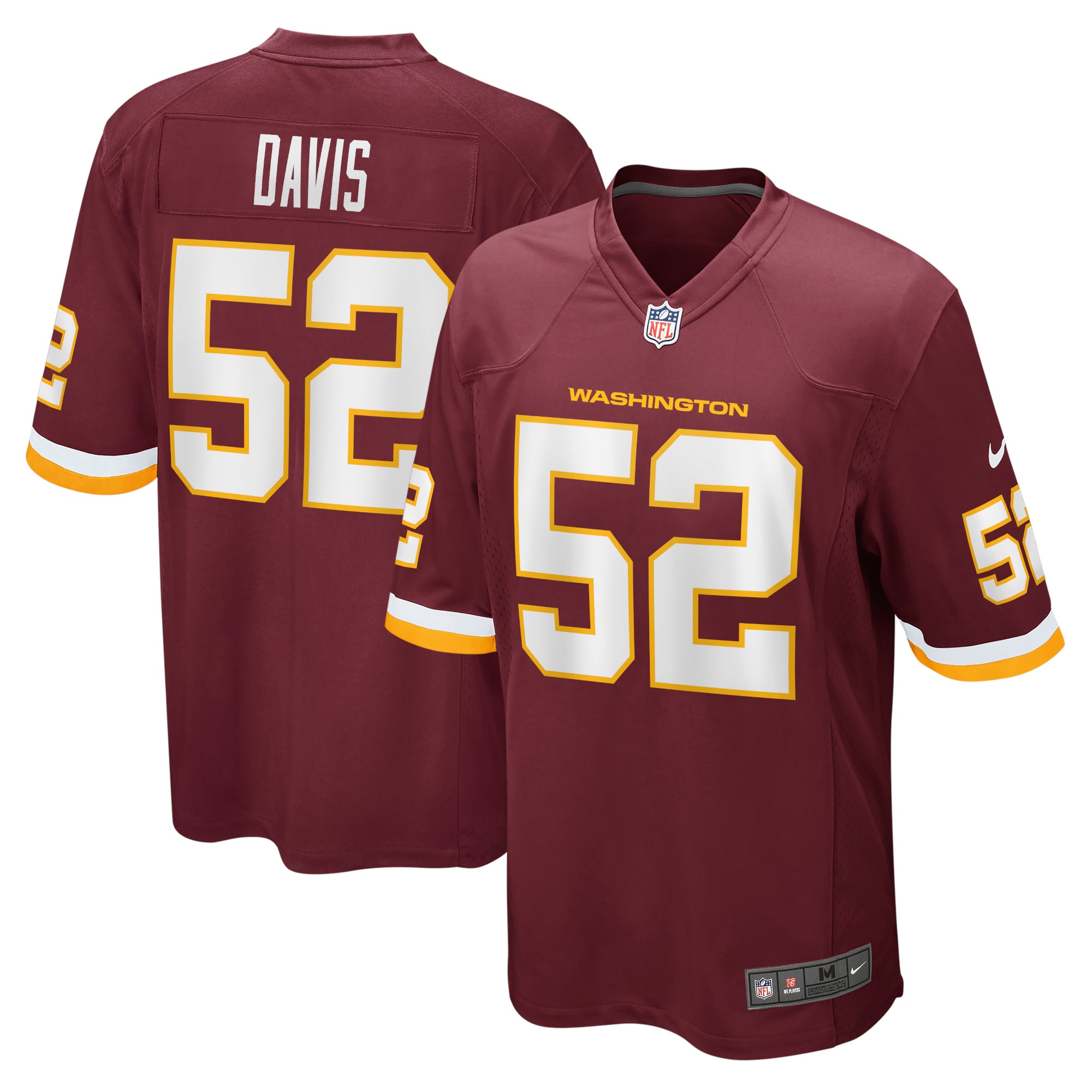 Jamin Davis Washington Football Team Nike 2021 NFL Draft First Round Pick Game Jersey - Burgundy