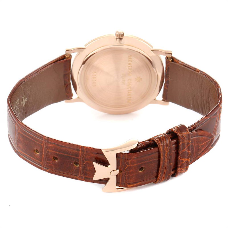 Vacheron Constantin Patrimony 18K Rose Gold Ultra Thin Mens Watch 33093