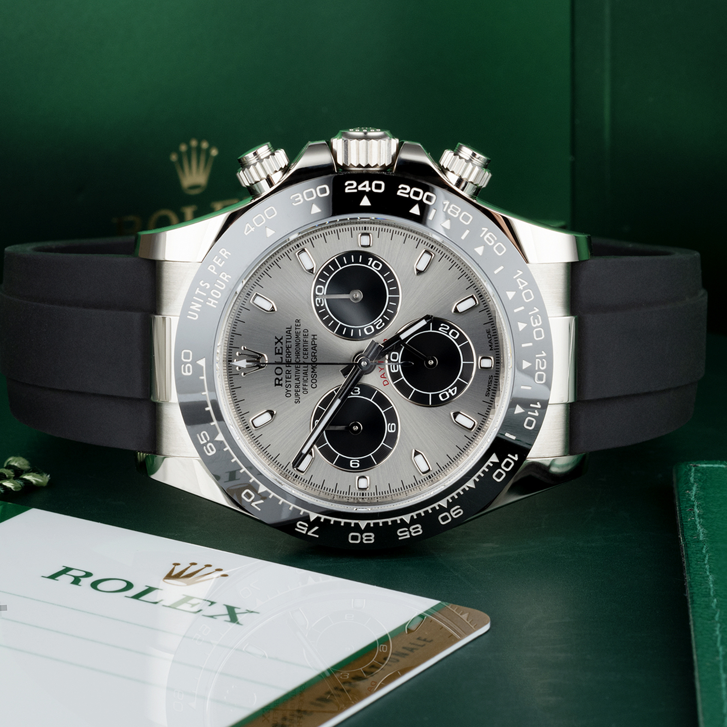 ??Limited Time Offer -Rolex Daytona White Gold Steel Grey Dial Oysterflex Strap 116519ln-0027