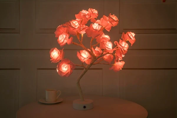 Rose Flower Lamp USB Battery