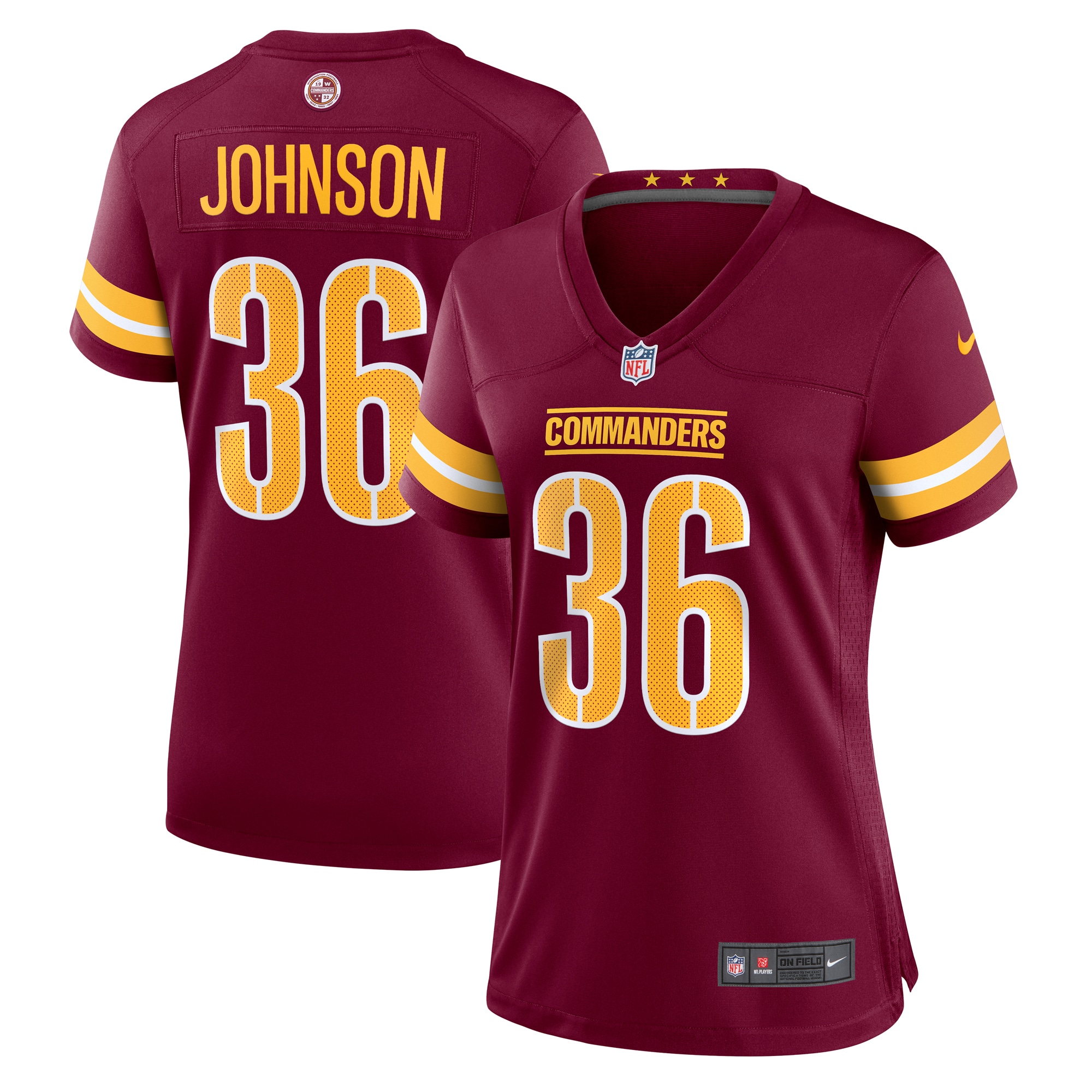 Danny Johnson Washington Commanders Nike Women's  Game Jersey -  Burgundy