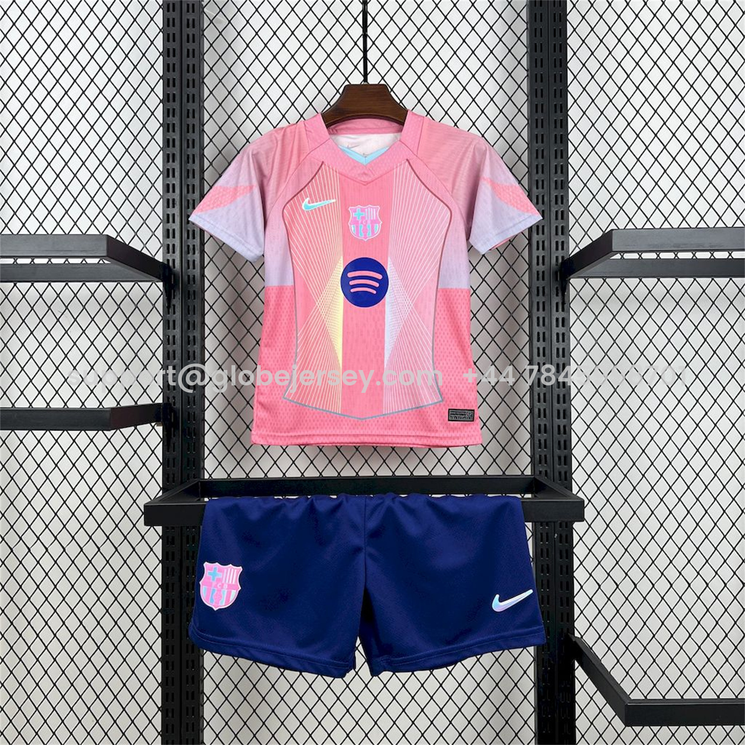 Barcelona 25-26 T90 White Lines Pink Gradient Special Kids Kit