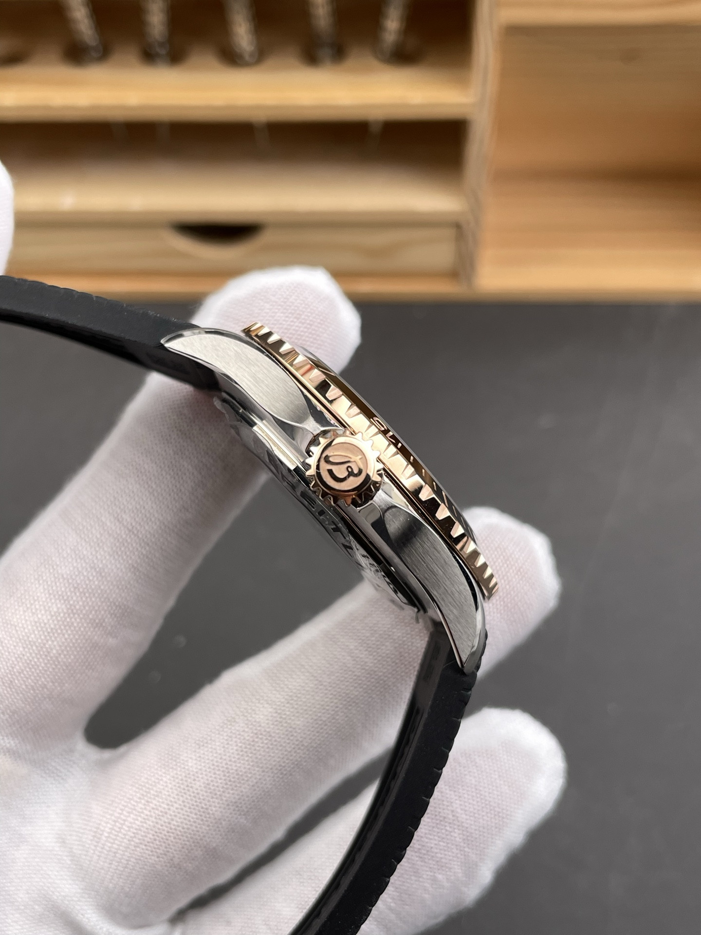 Superocean Two-tone Rose Gold Black Dial