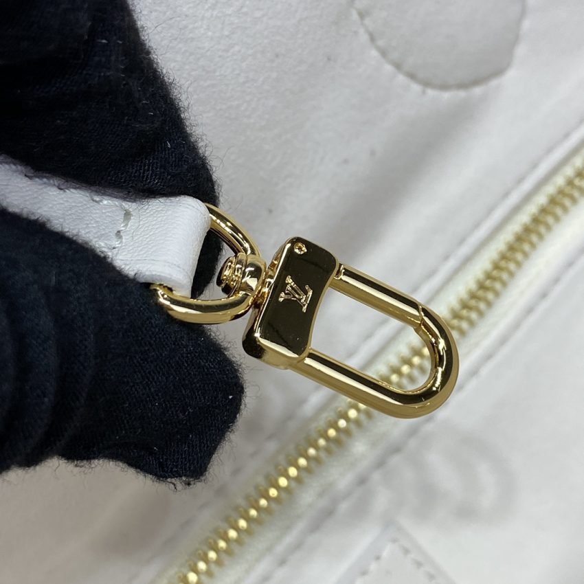 Replica Louis Vuitton Neverfull MM White Orange
