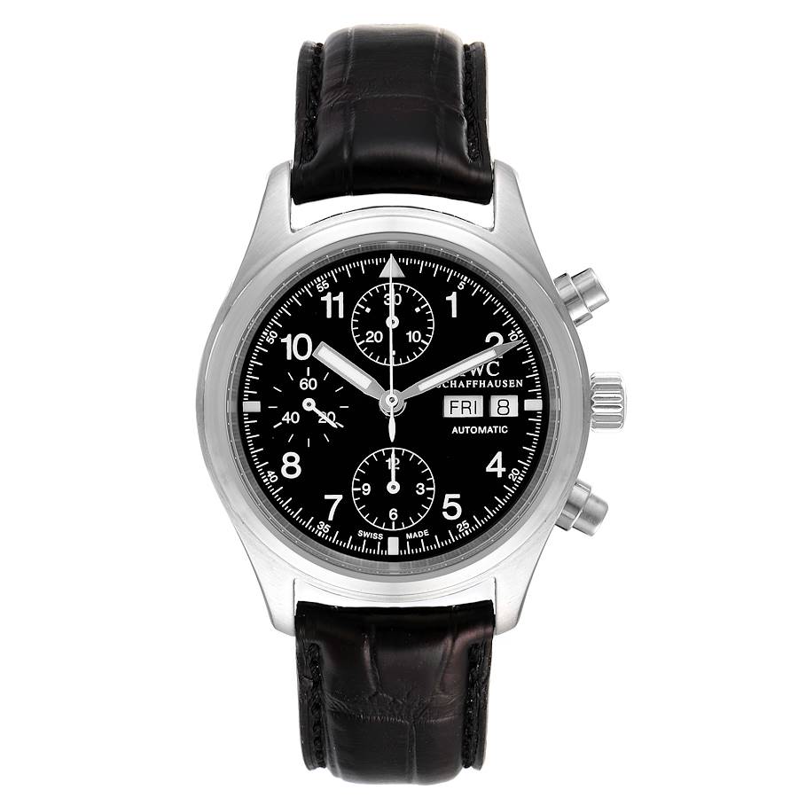 IWC Pilot Flieger Chronograph Day Date Automatic Mens Watch IW370603