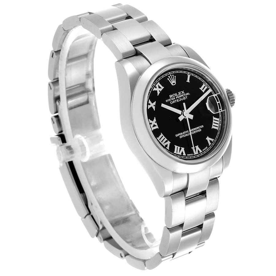 Rolex Datejust Midsize Black Dial Steel Ladies Watch 178240