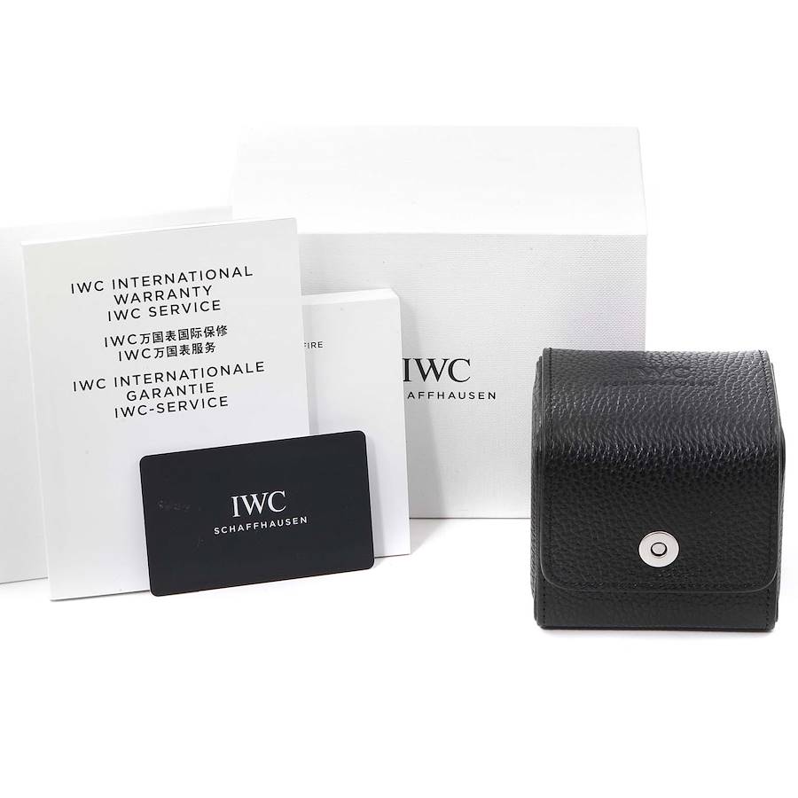 IWC Spitfire Pilot Steel Black Dial Chronograph Mens Watch IW387903