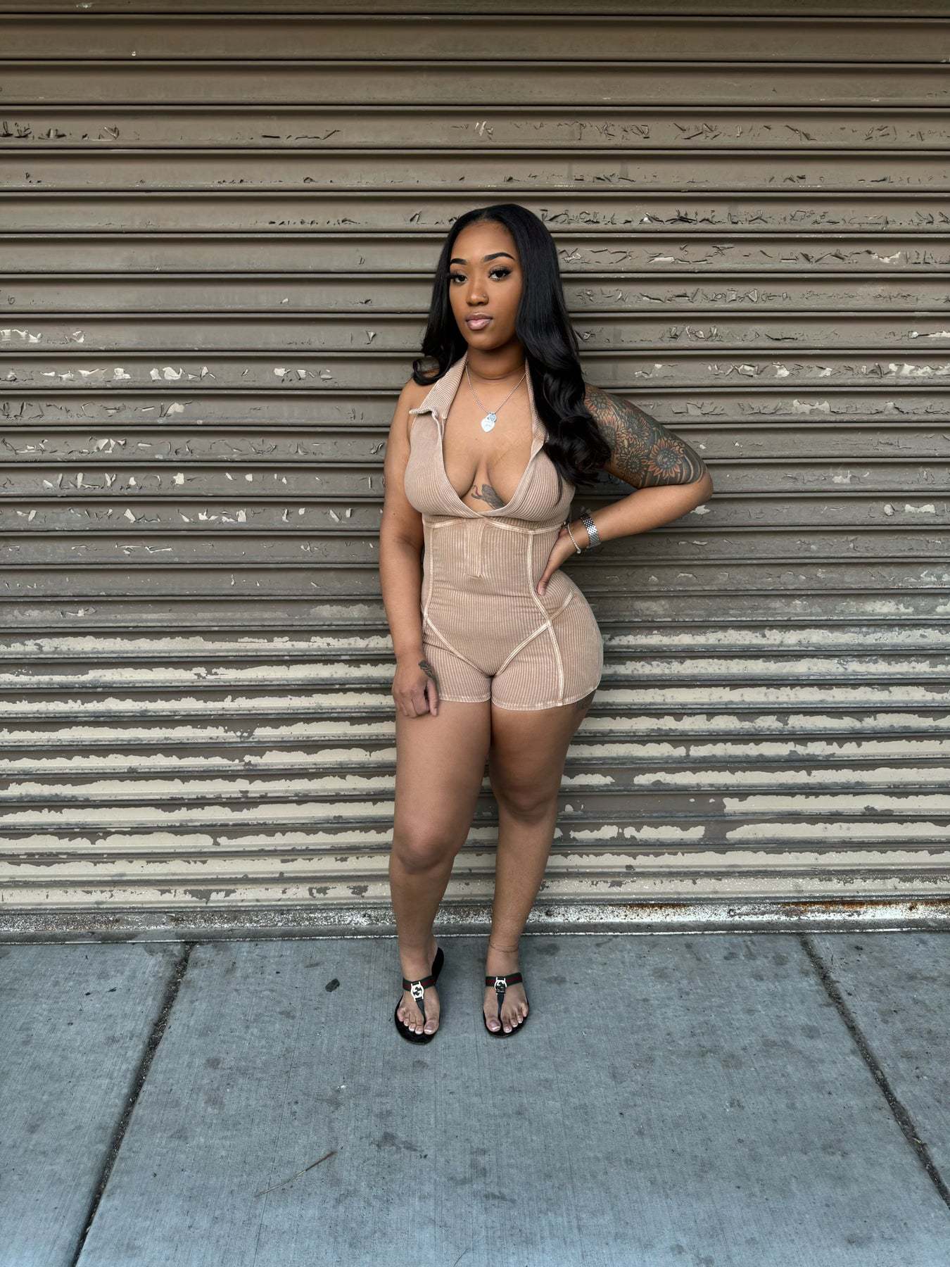 Feminine Casual Backless Halter Neck Jumpsuit