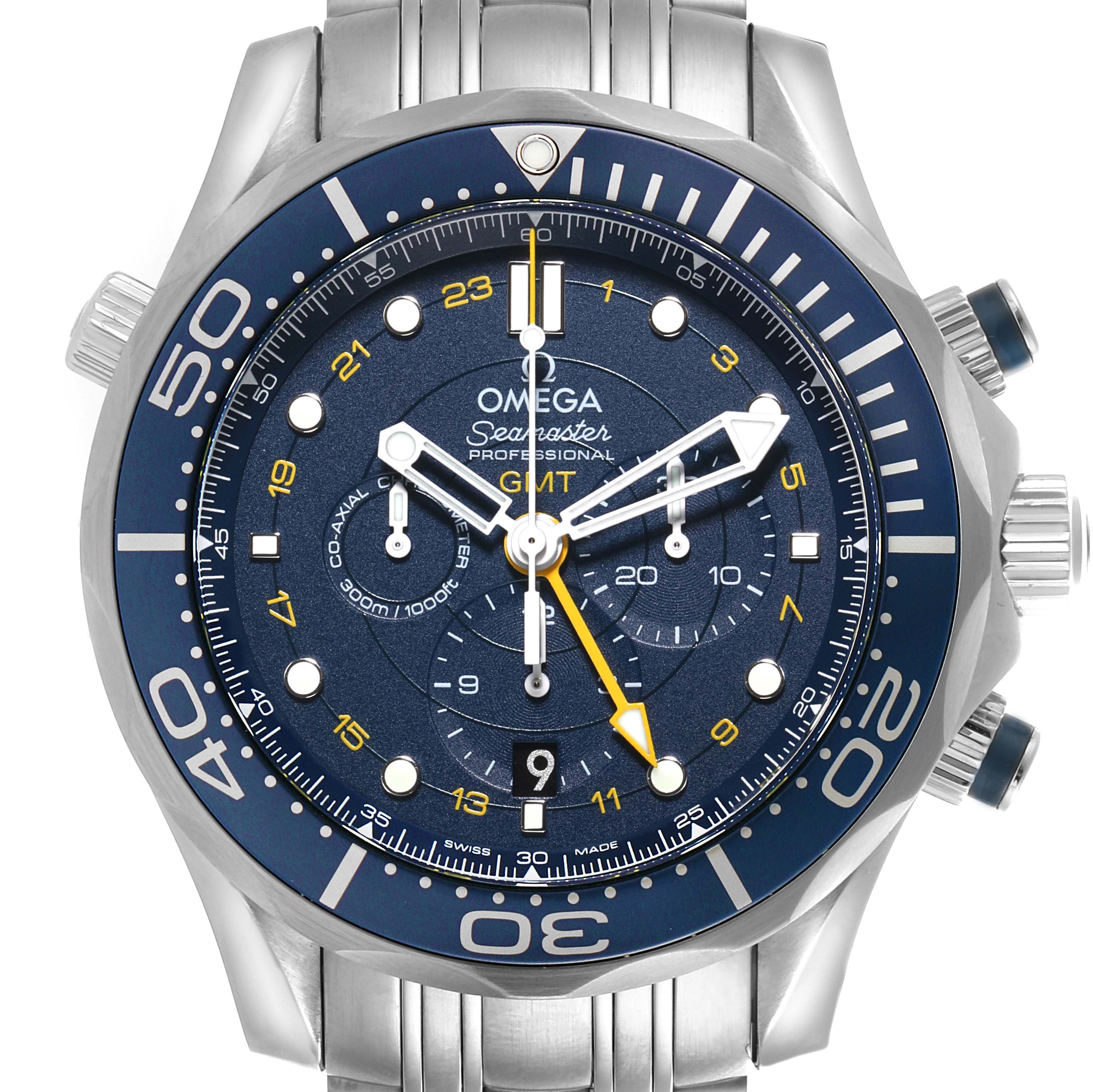 Omega Seamaster 300 GMT Steel Mens Watch 44.0 MM 212.30.44.52.03.001
