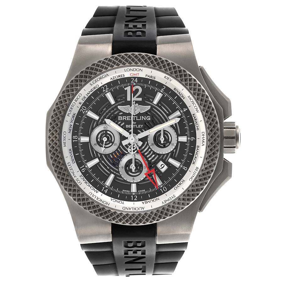 Breitling Bentley GMT Light Body Grey Dial Titanium Mens Watch EB0432
