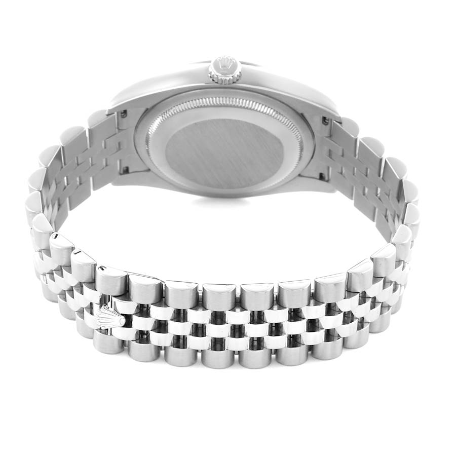 Rolex Datejust Steel White Gold Tuxedo Dial Mens Watch 116234