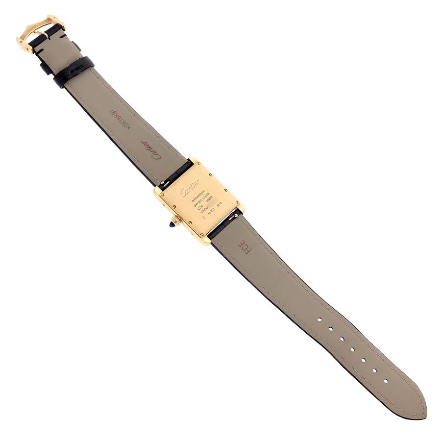 Cartier Tank Louis Large Yellow Gold Black Dial Mens Watch WGTA0091