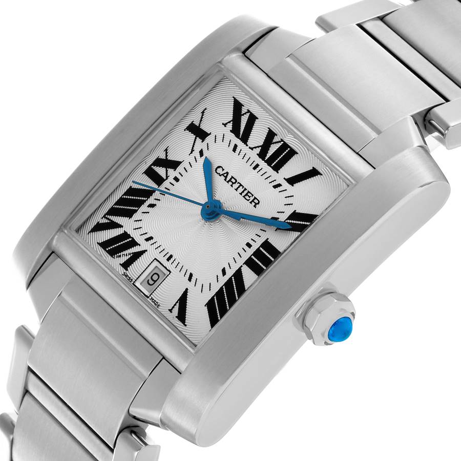 Cartier Tank Francaise Large Automatic Steel Mens Watch W51002Q3