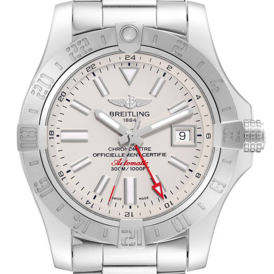 Breitling Aeromarine Avenger II GMT Steel Mens Watch A32390