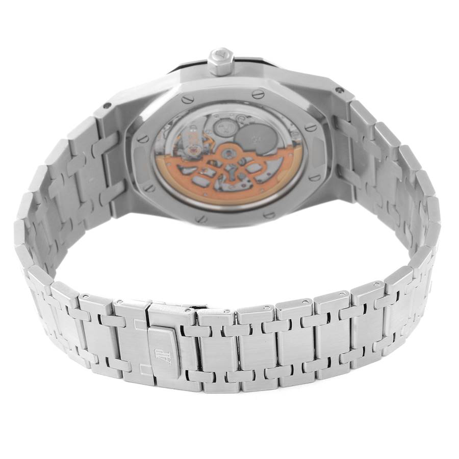 Audemars Piguet Royal Oak Black Dial Steel Mens Watch 15202ST