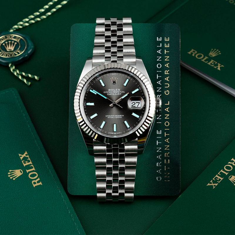 Rolex datejust 41 jubilee bracelet and white gold rhodium M126334-0014