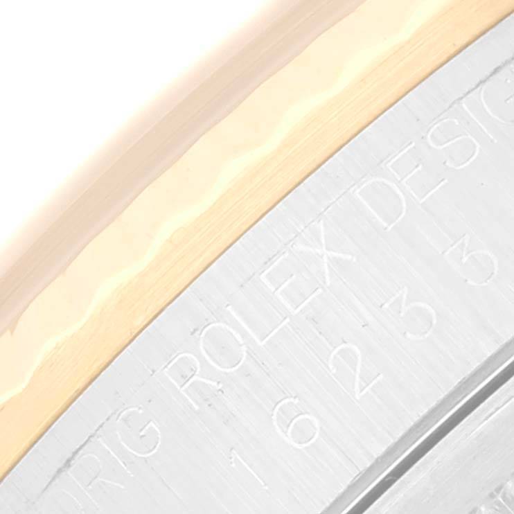 Rolex Datejust Steel Yellow Gold Champagne Linen Dial Mens Watch 16233