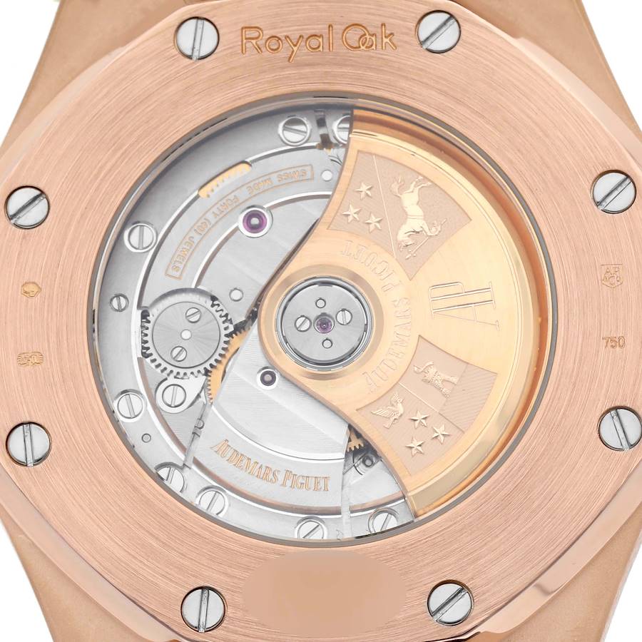 Audemars Piguet Royal Oak 41mm Rose Gold Black Dial Mens Watch 15400R