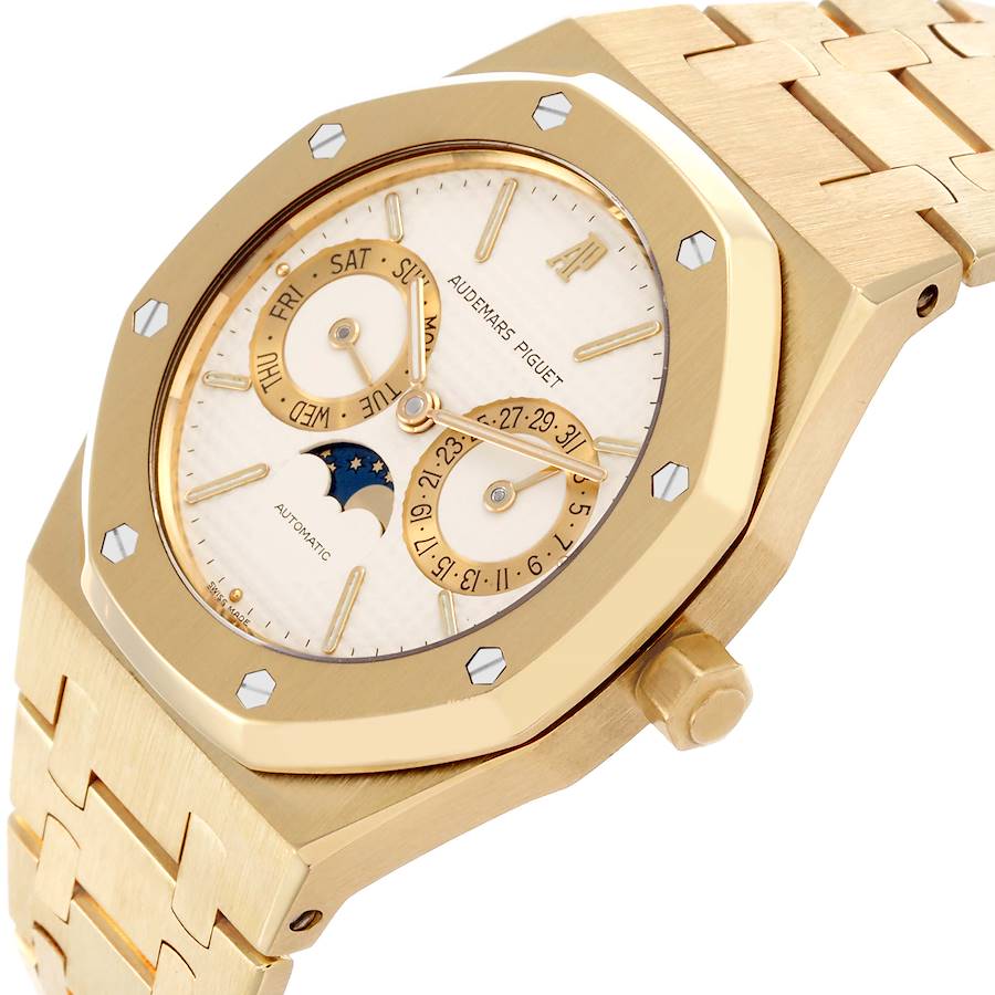 Audemars Piguet Royal Oak Yellow Gold Day Date Moonphase Mens Watch 25594BA