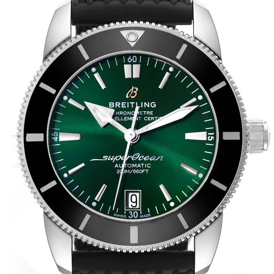 Breitling Superocean Heritage II 42 Green Dial Steel Mens Watch AB2010
