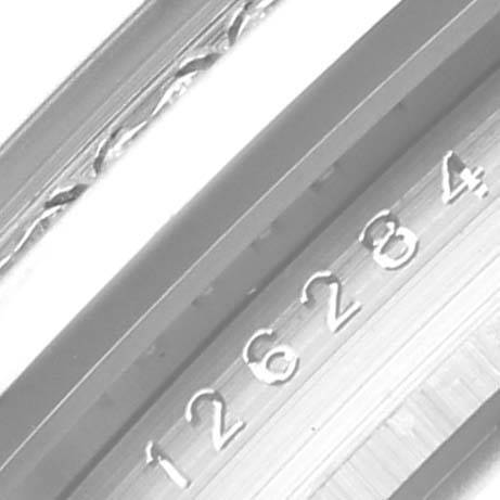 Rolex Datejust Silver Diamond Dial Steel Mens Watch 126284