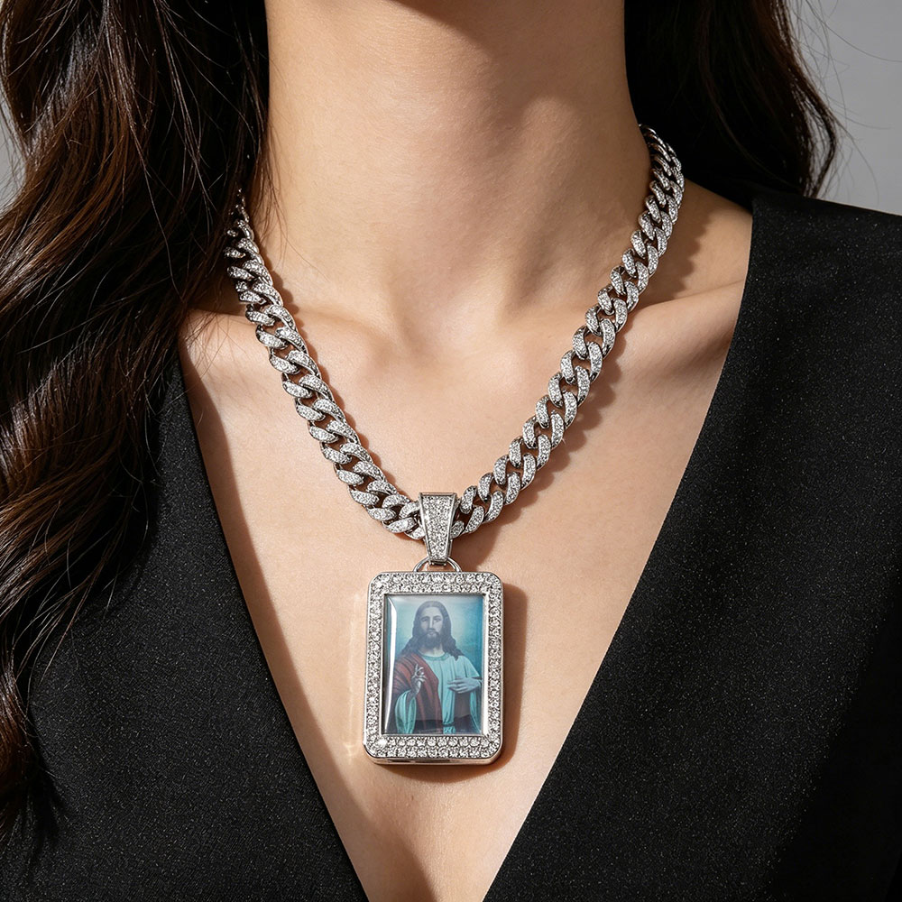 Iced Out Jesus Christ Cuban Link Necklace ✨ Divine Protection & Spiritual Redemption Talisman