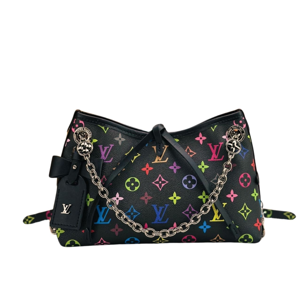 Louis Vuitton Carryall BB Bag Monogram Multicolore Noir  26cm
