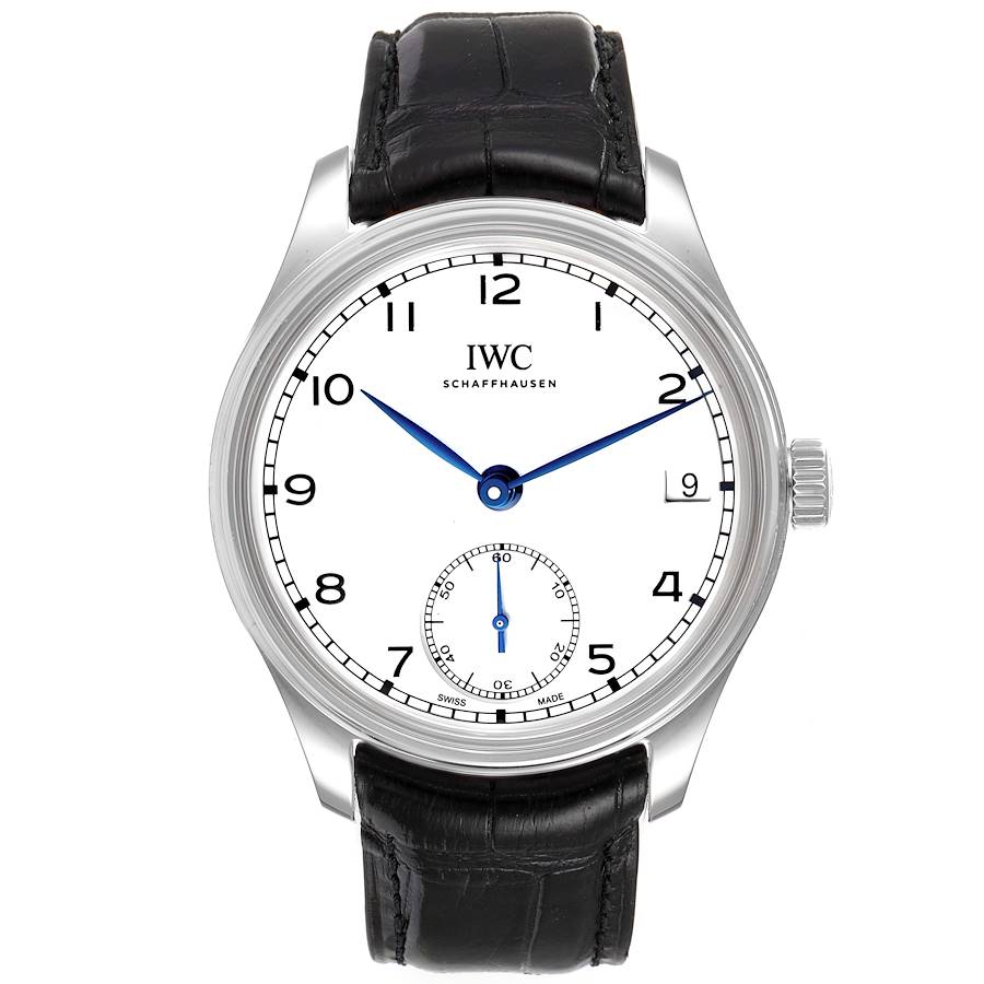 IWC Portuguese 150 Years Eight Days Manual Wind Steel Mens Watch IW510212