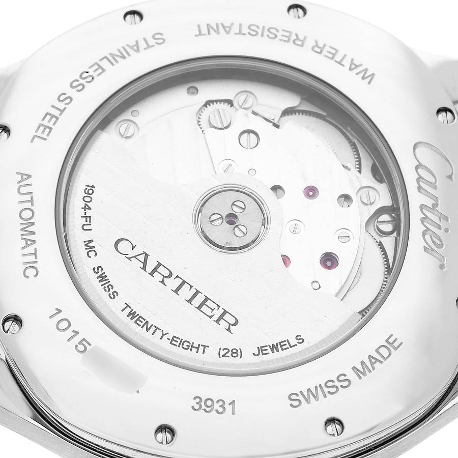 Cartier Drive Retrograde Large Day Night Steel Mens Watch WSNM0005 Card