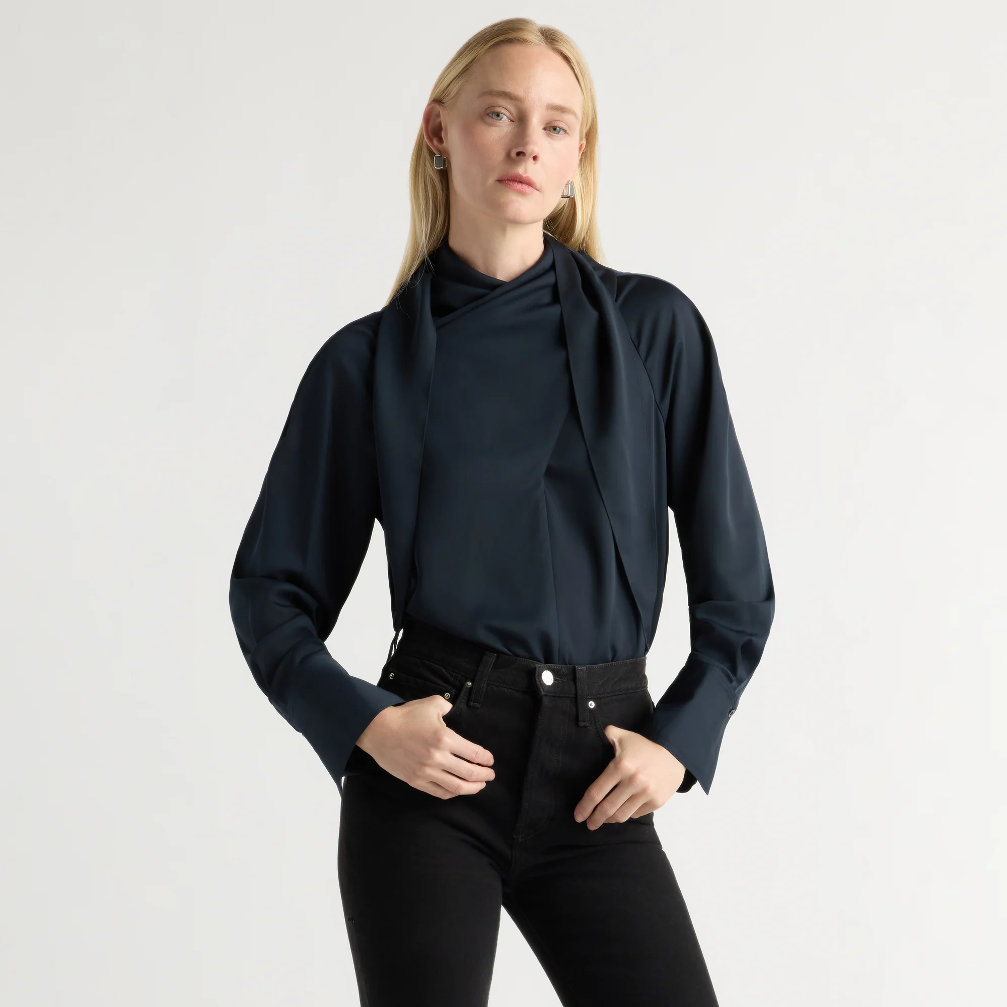 Josephine Scarf-Neck Blouse