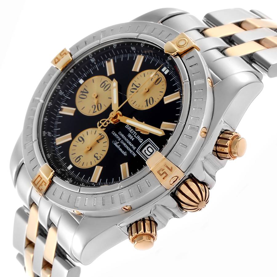 Breitling Chronomat Evolution Steel Yellow Gold Mens Watch B13356