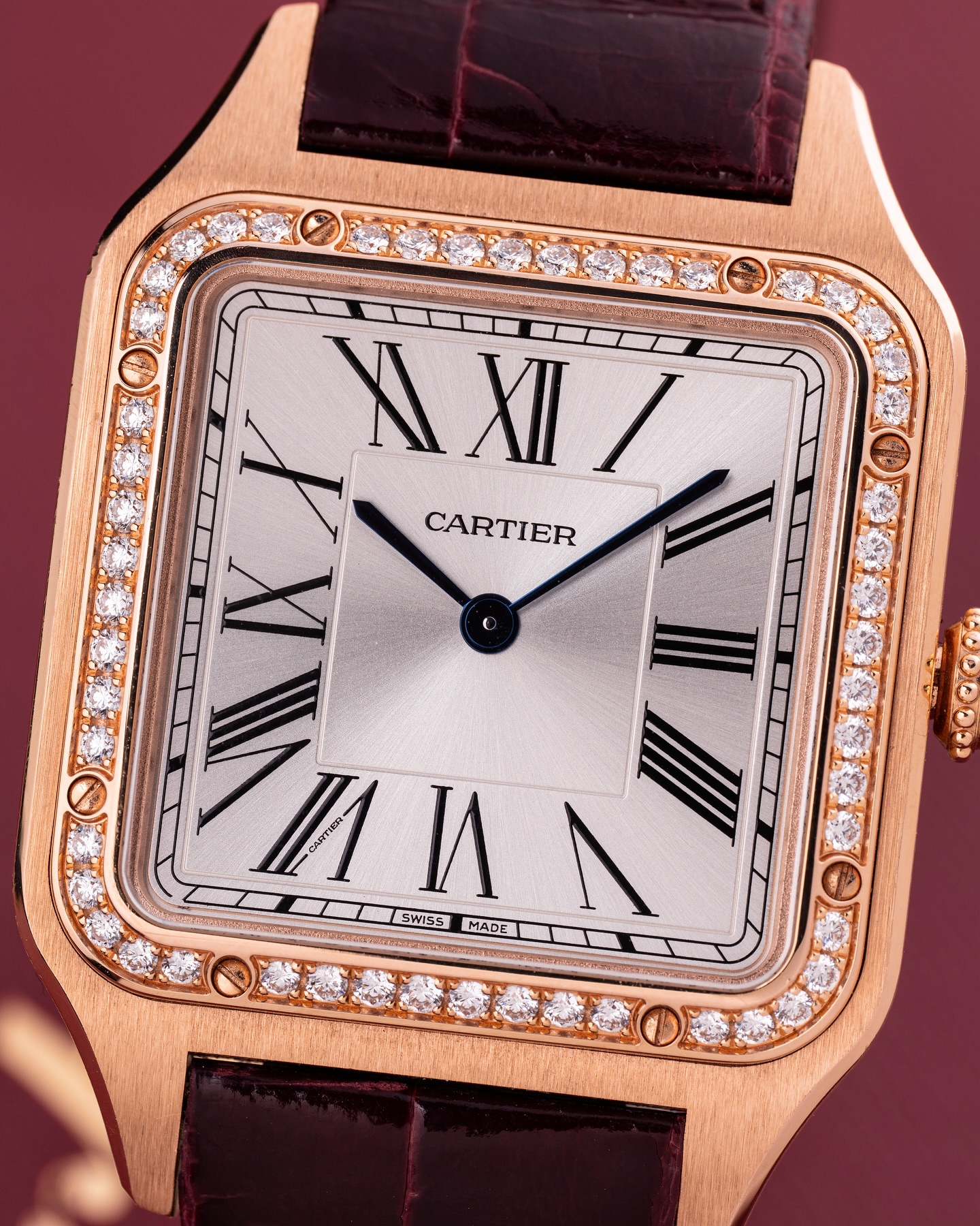 Cartier Santos Dumont LM PG/D WJSA0016 PG/RG Quartz
