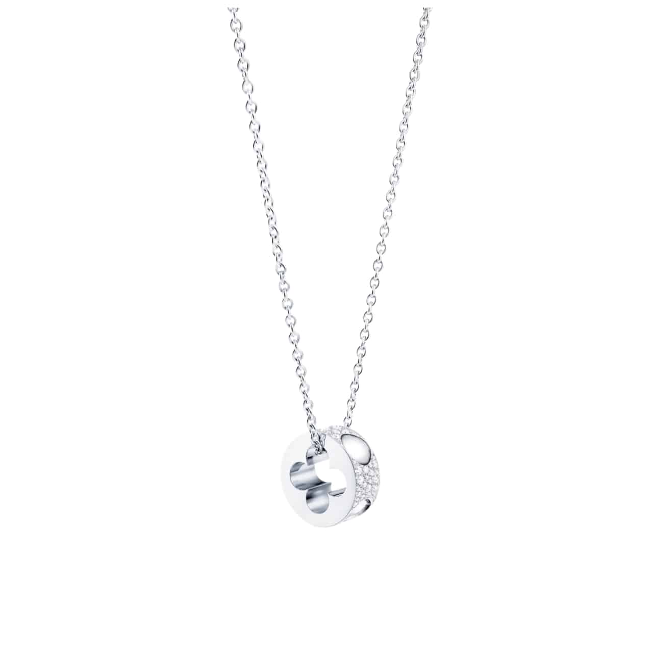 Louis Vuitton Empreinte Pendant Necklace White Gold Q93675