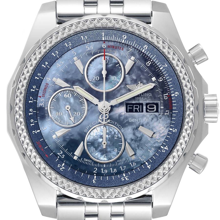 Breitling Bentley Motors GT Blue Mother of Pearl Dial Watch A13362