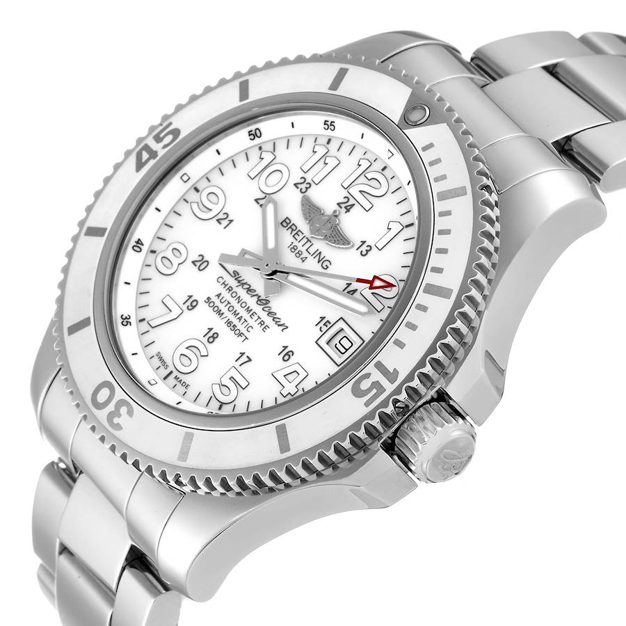 Breitling Superocean II White Dial Steel Mens Watch A17365