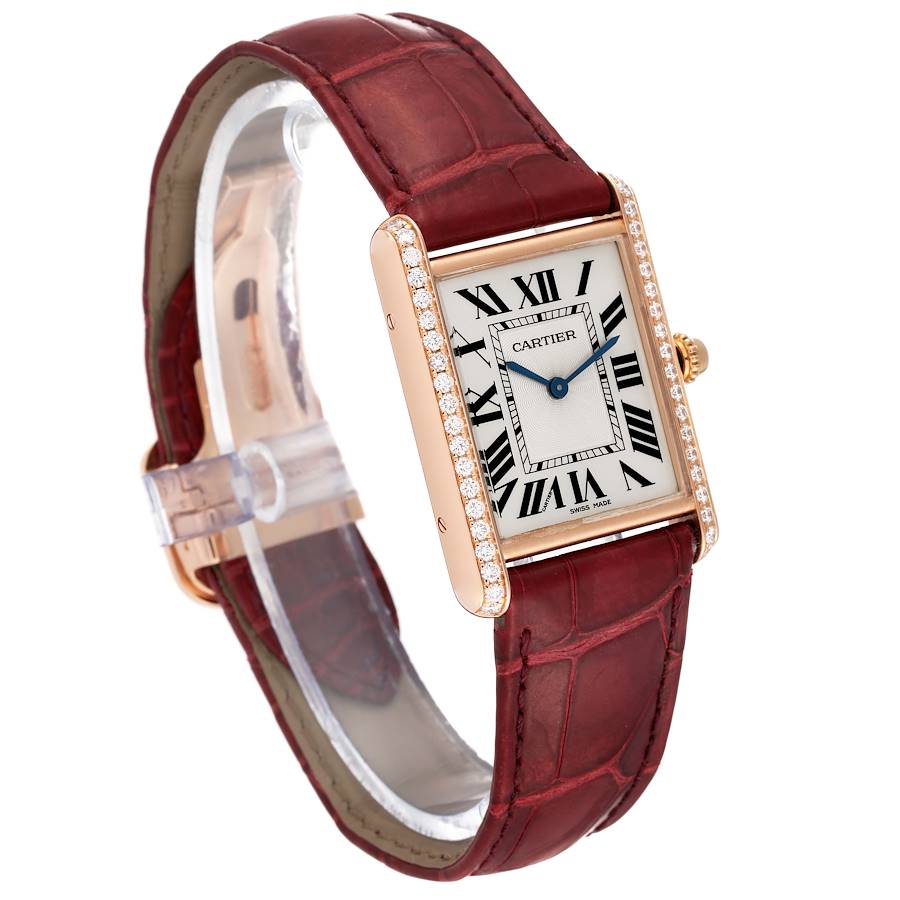 Cartier Tank Louis Rose Gold Diamond Ladies Watch WJTA0014