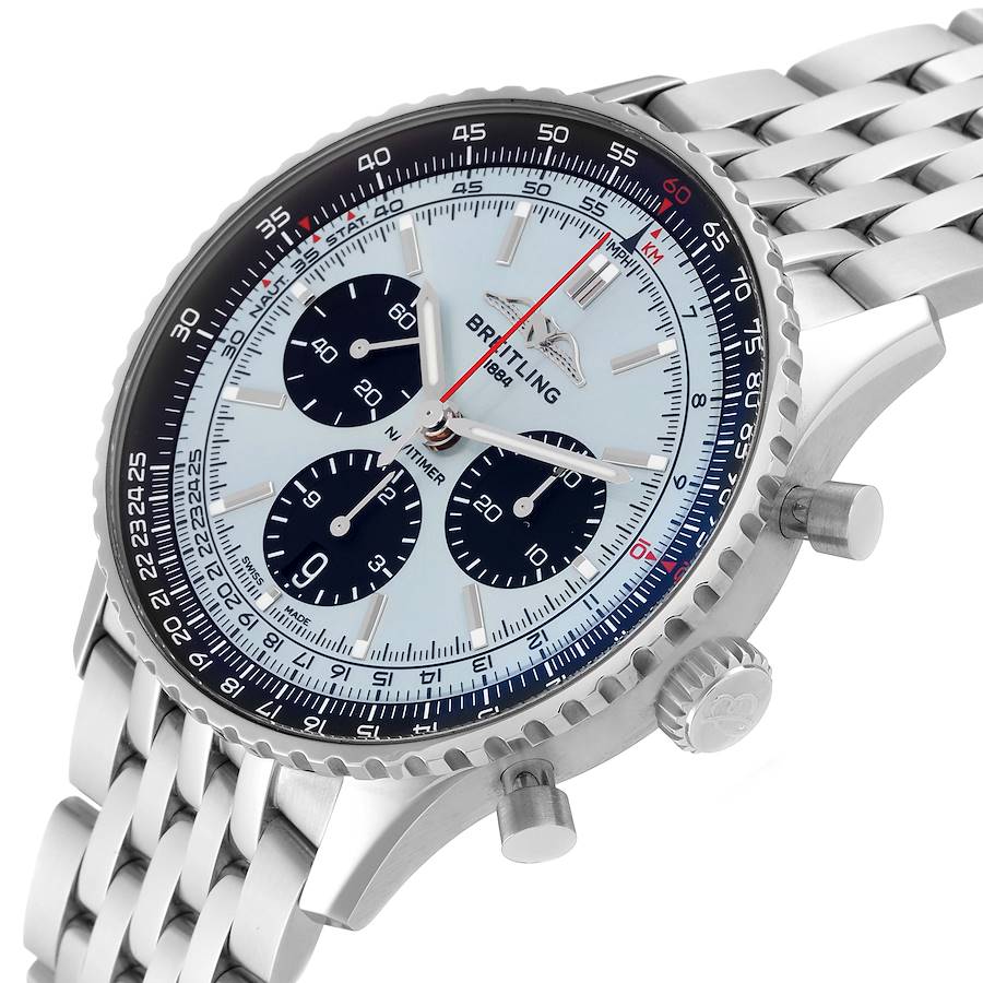 Breitling Navitimer B01 Blue Dial Steel Mens Watch AB0138