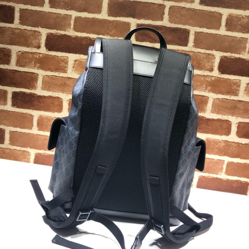 Replica Gucci Large Web Backpack Black