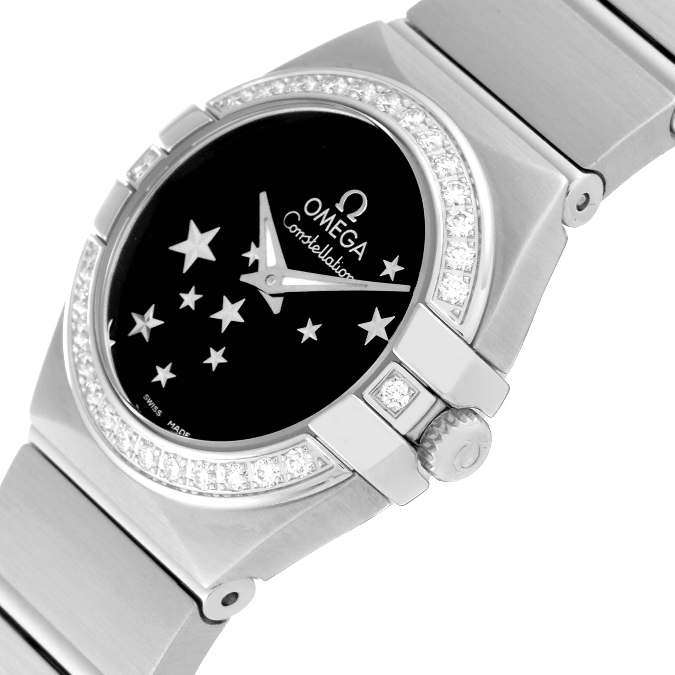 Omega Constellation Steel Diamond Ladies Watch 24.0 MM 123.15.24.60.01.001