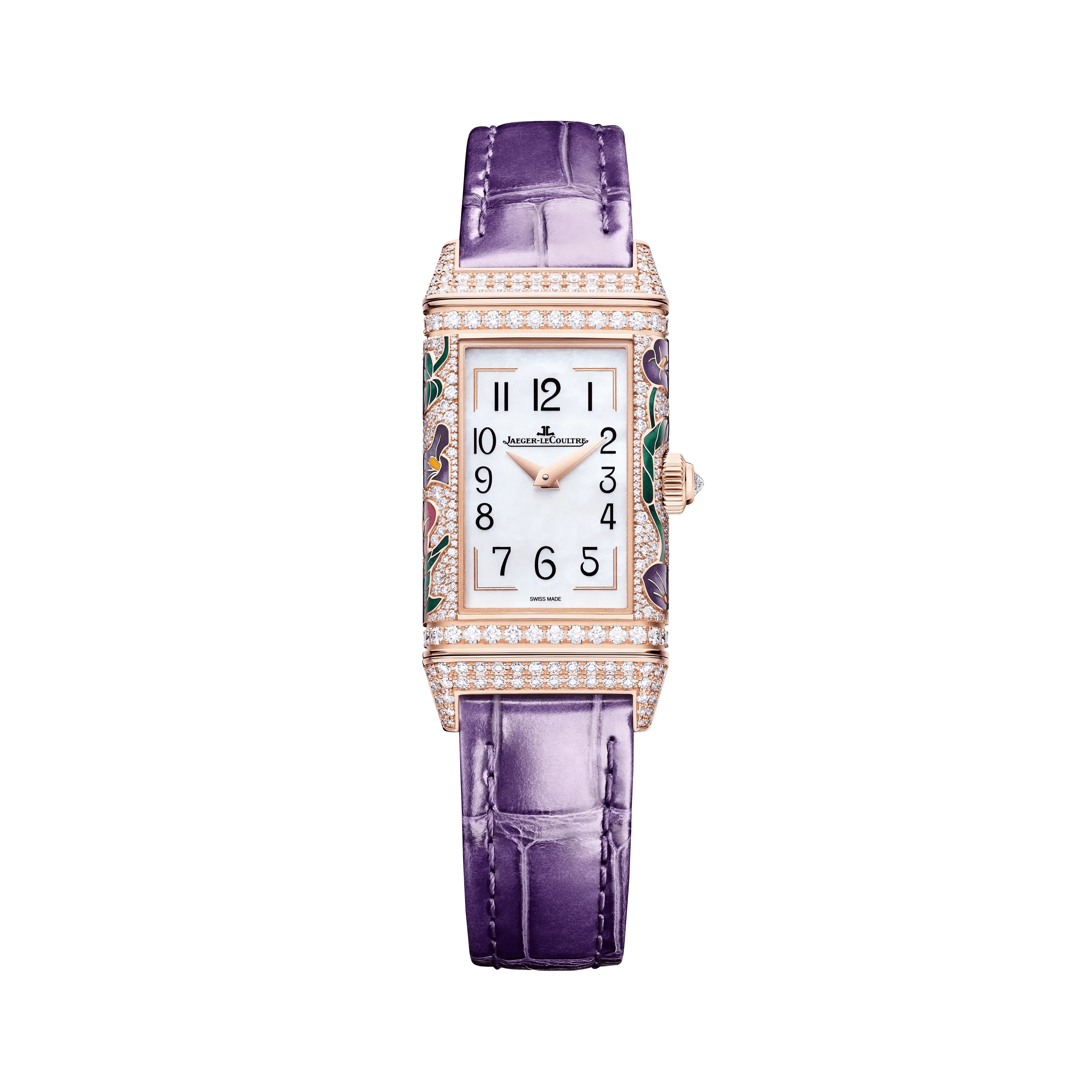 Pink Gold Reverso One Precious Flowers Women&rsquo;s Watch Q3292435