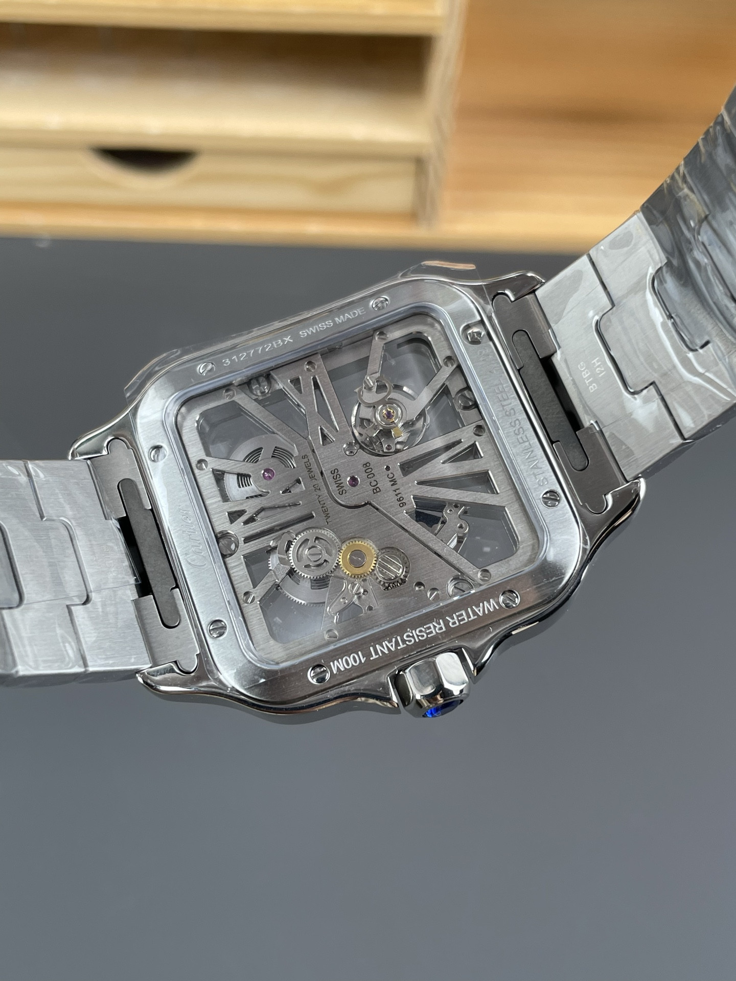 Santos de Cartier Skeleton Series Two-Tone V2 Version