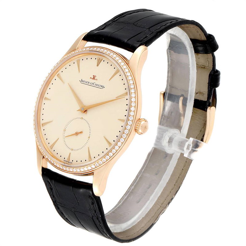 Jaeger LeCoultre Master Grande Ultra Thin 40mm Rose Gold Diamond Mens Watch Q1352502