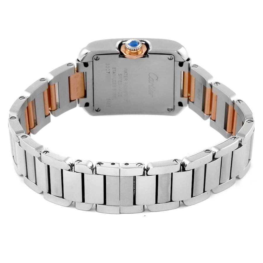 Cartier Tank Anglaise Small Steel Rose Gold Ladies Watch W5310036