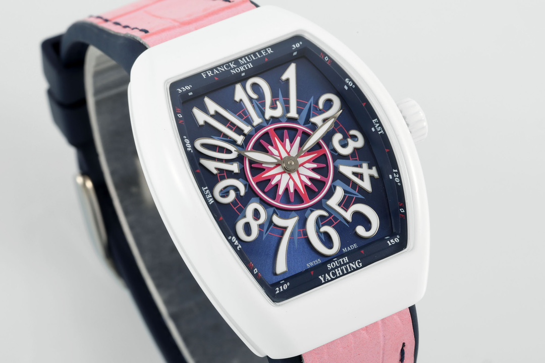 Franck Muller Women's Yacht Pink Leather Strap