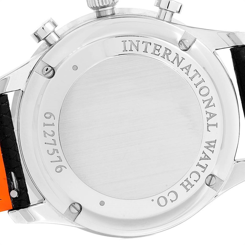 IWC Portuguese Chrono Black Dial Automatic Steel Mens Watch IW371438