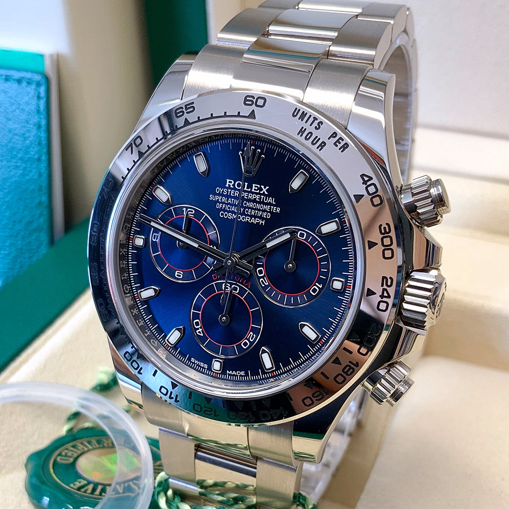 Rolex Cosmograph "Ghost" Daytona 40mm Bule 18ct White Gold m116509 Series in 2022 Unworn